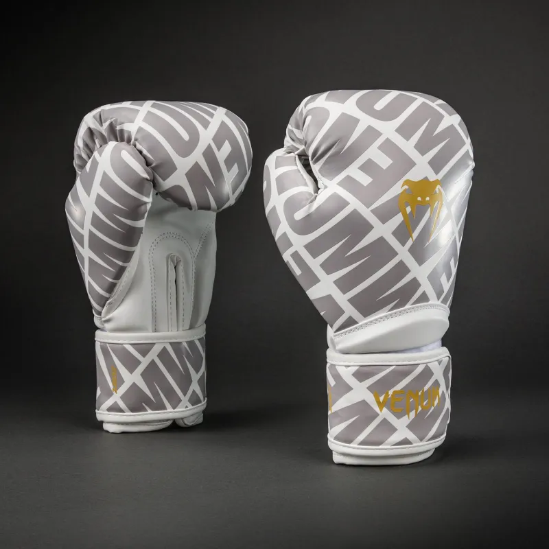Venum Contender 1.5 XT 3D Boxing Gloves - White/ Gold - Image 2