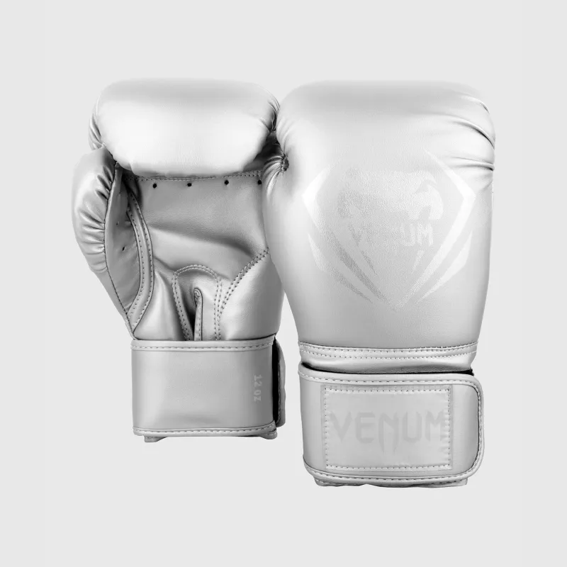 Venum Contender Boxing Gloves - Silver/Silver - Image 2