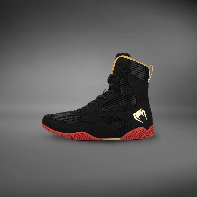 Venum Contender Boxing Shoes - Black/Gold/Red - Image 4
