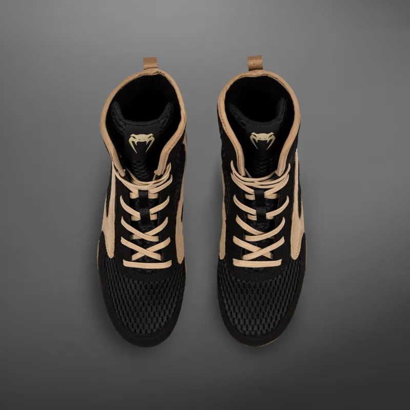 Venum Contender Boxing Shoes - Black/Sand - Image 3