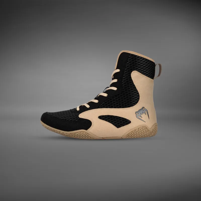 Venum Contender Boxing Shoes - Black/Sand - Image 4