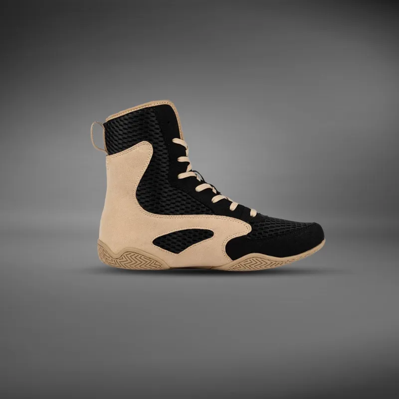 Venum Contender Boxing Shoes - Black/Sand - Image 5