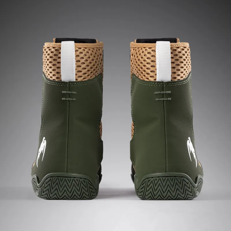 Venum Contender Boxing Shoes - Military Green/Sand - Image 4