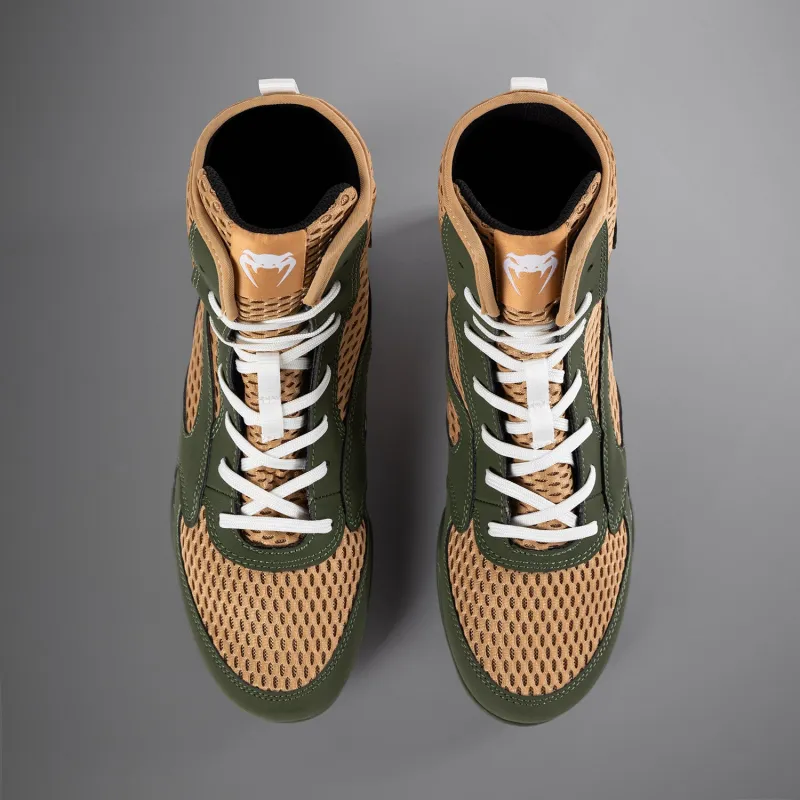 Venum Contender Boxing Shoes - Military Green/Sand - Image 5