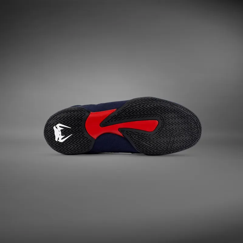 Venum Contender Boxing Shoes - Navy Blue/Red - Image 5