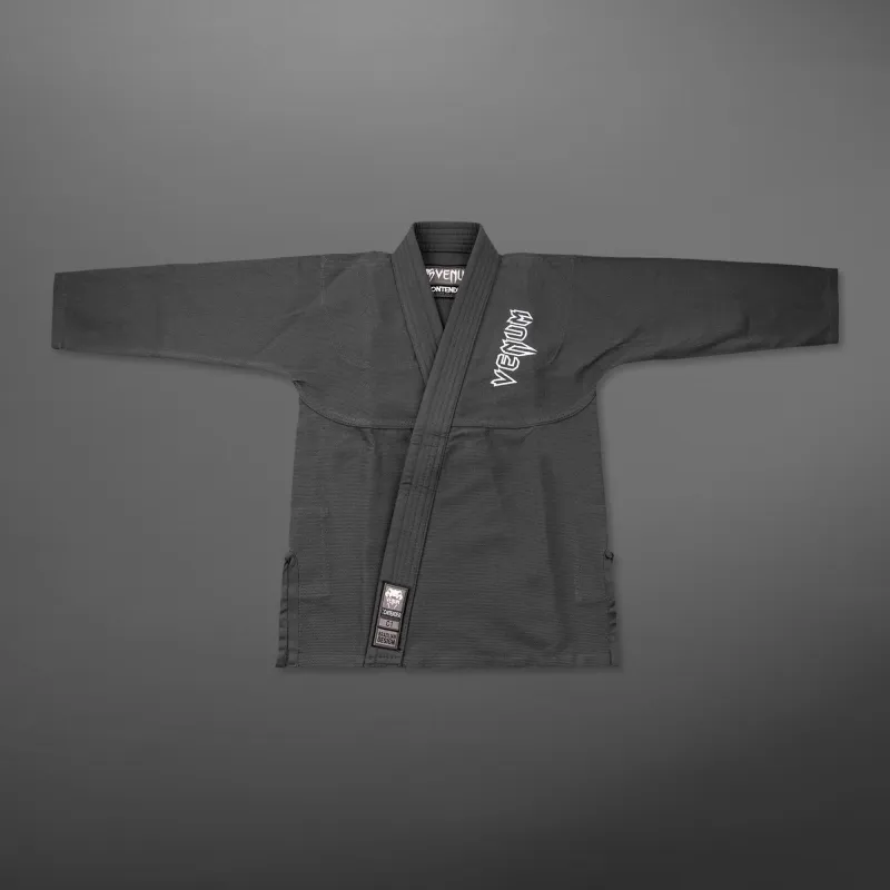 Venum Contender Kids BJJ Gi (Free white belt included) - Grey - Image 4