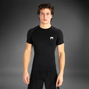 Venum Contender Men’s Short Sleeve Rashguard - Black/White