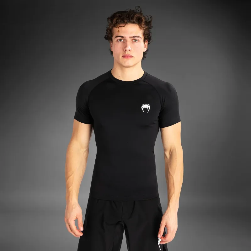 Venum Contender Men’s Short Sleeve Rashguard - Black/White