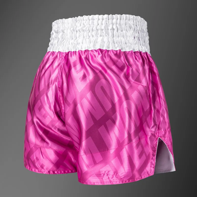 Venum Contender XT Muay Thai Shorts - Candy Pink/ White - Image 3