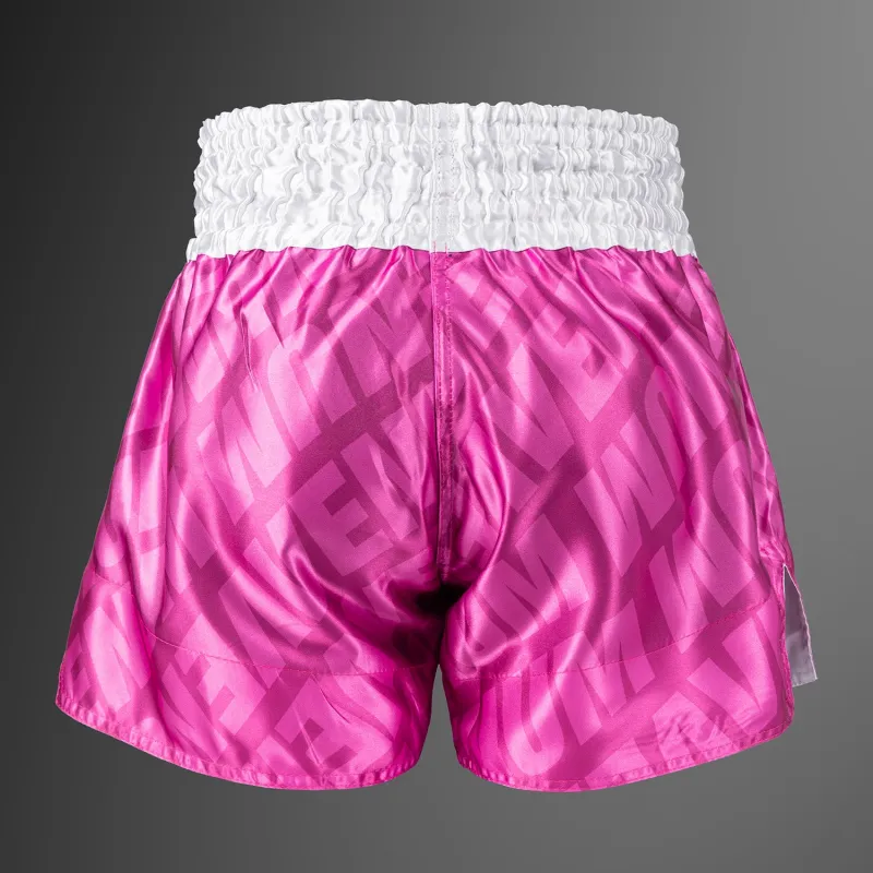 Venum Contender XT Muay Thai Shorts - Candy Pink/ White - Image 4