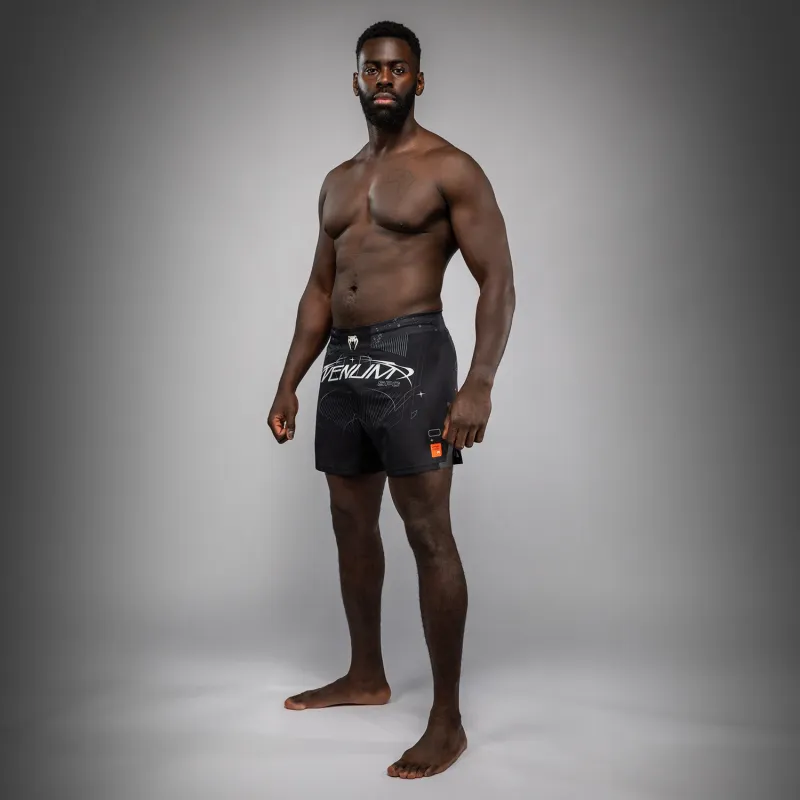 Venum Eclipse Fight Shorts - Black/Ivory - Image 4