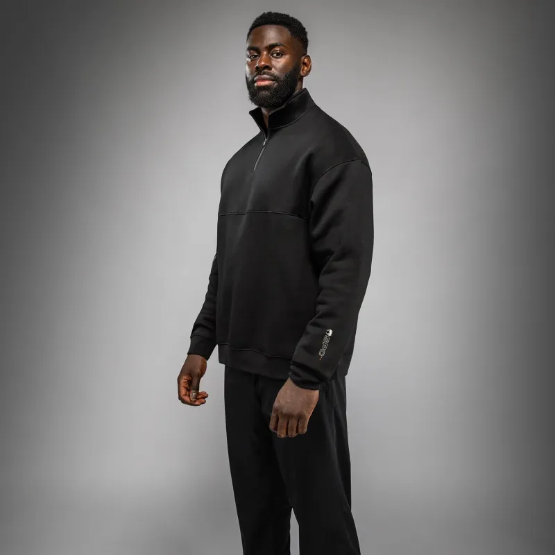 Venum Eclipse Half-Zip Sweatshirt - Black/Ivory - Image 4