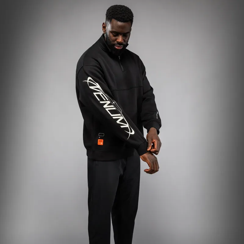 Venum Eclipse Half-Zip Sweatshirt - Black/Ivory - Image 5