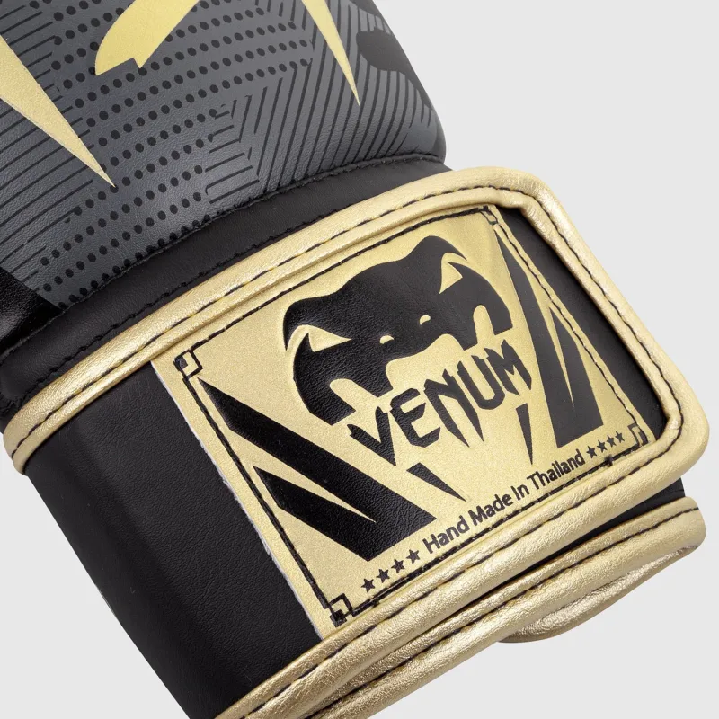 Venum Elite Boxing Gloves - Camo/Gold - Image 3