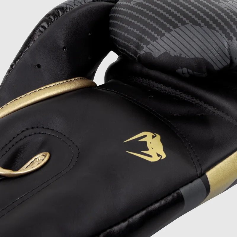 Venum Elite Boxing Gloves - Camo/Gold - Image 4