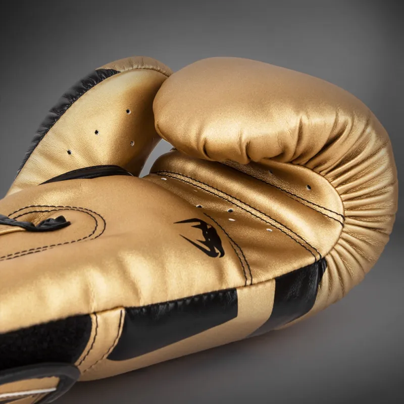 Venum Elite Boxing Gloves - Gold/Black - Image 4