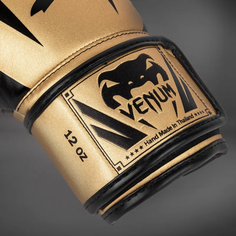 Venum Elite Boxing Gloves - Gold/Black - Image 5