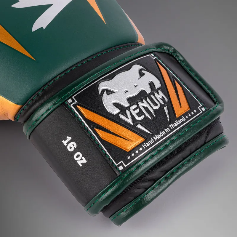 Venum Elite Boxing Gloves - Green/Bronze/Silver - Image 4