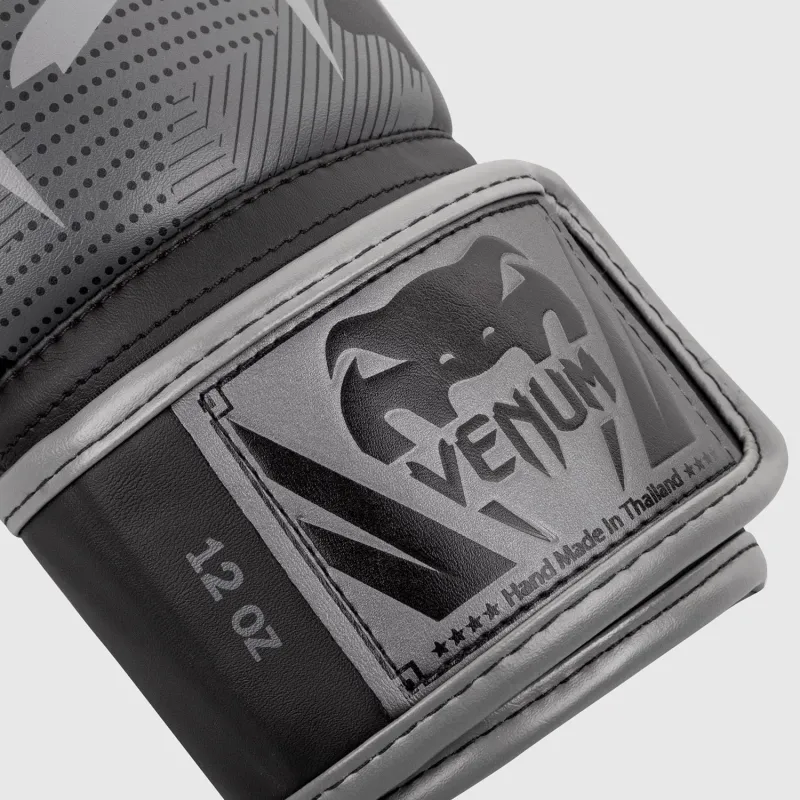 Venum Elite Boxing Gloves - Grey/Camo - Image 3