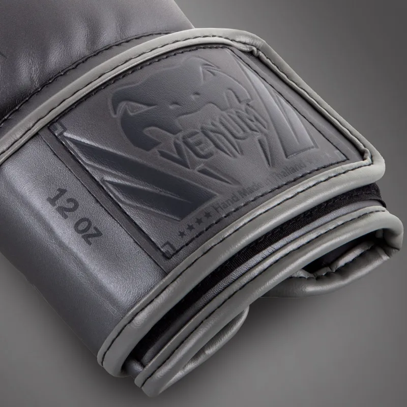 Venum Elite Boxing Gloves - Grey/Grey - Image 4