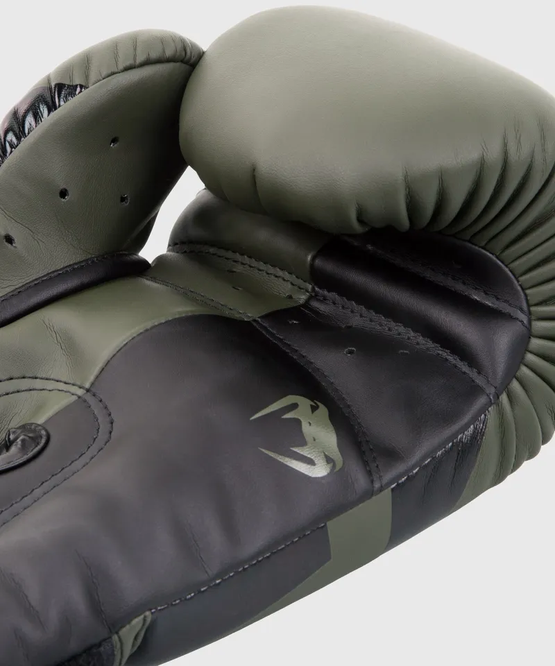 Venum Elite Boxing Gloves - Khaki/Black - Image 4
