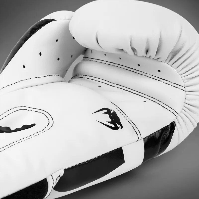 Venum Elite Boxing Gloves - White/Black - Image 3