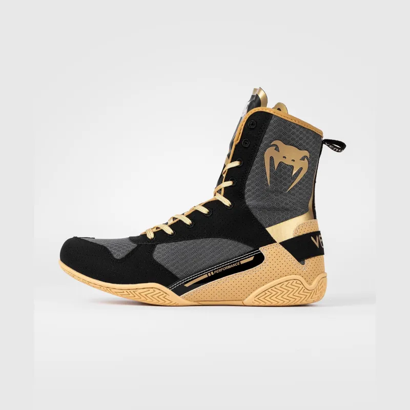 Venum Elite Boxing Shoes - Black/Beige - Image 4