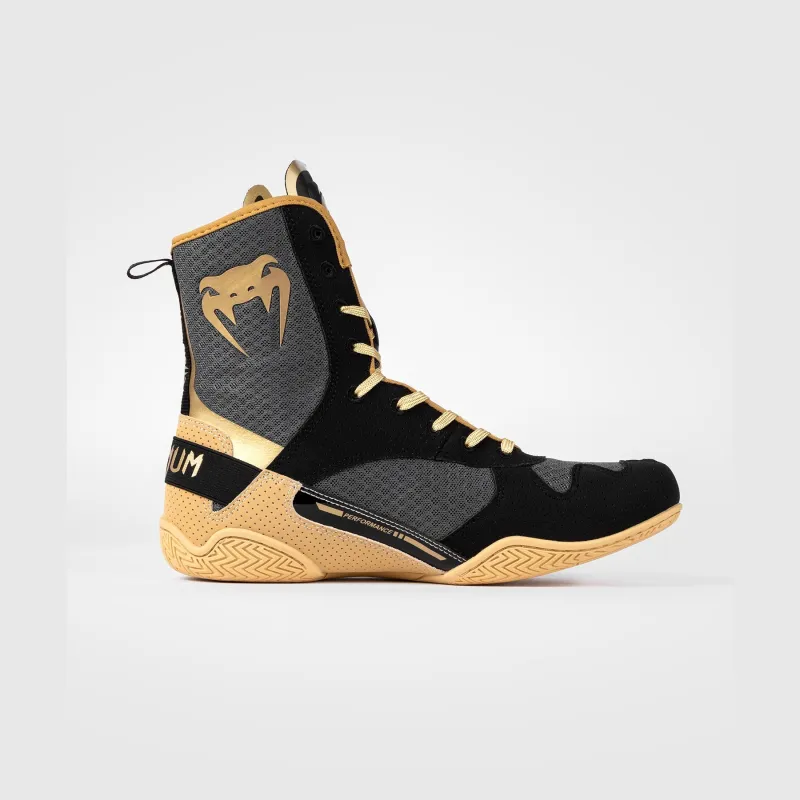 Venum Elite Boxing Shoes - Black/Beige - Image 5