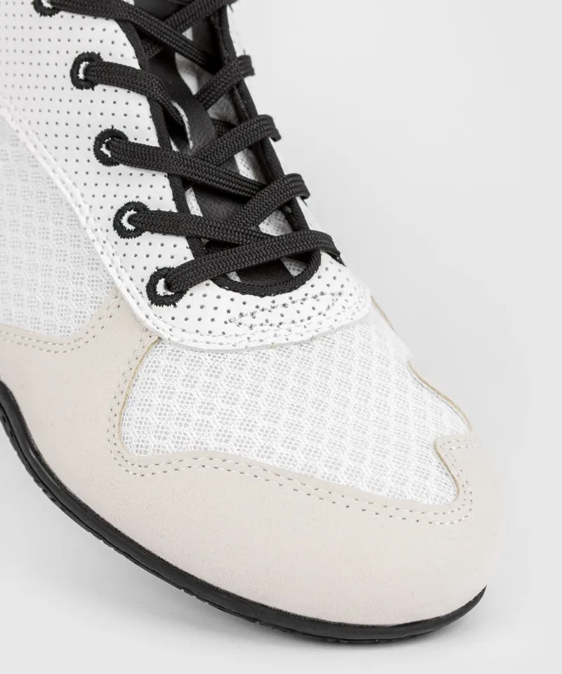 Venum Elite Boxing Shoes - White/Black - Image 2