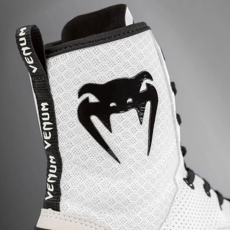 Venum Elite Boxing Shoes - White/Black - Image 4