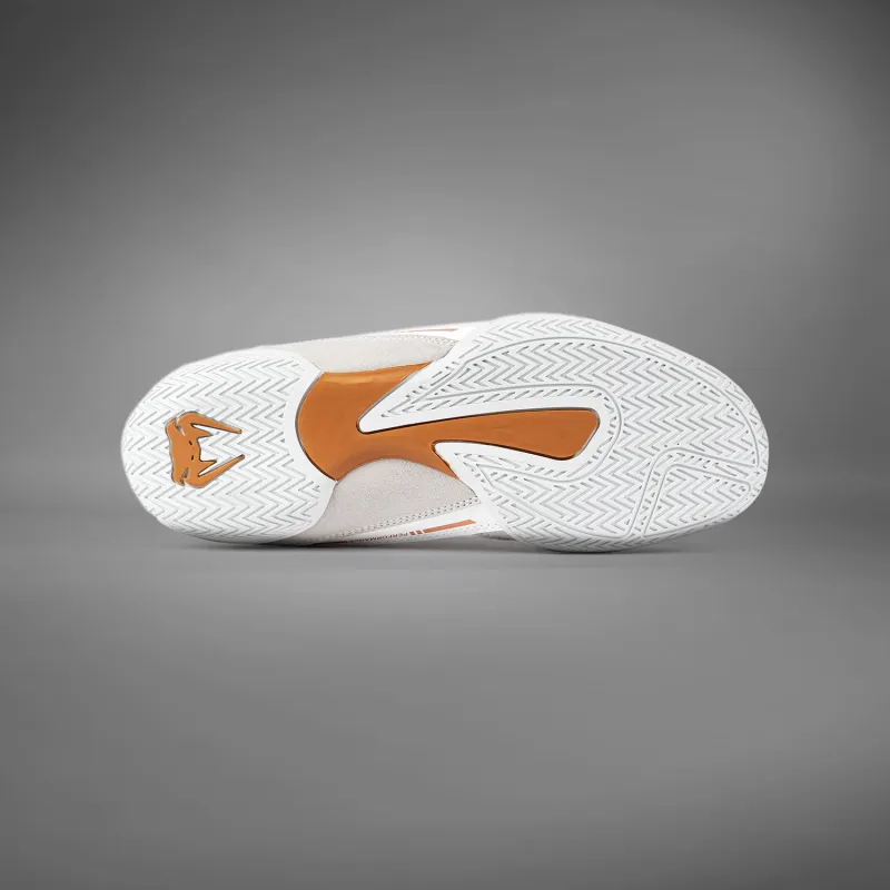 Venum Elite Boxing Shoes - White/Gold - Image 2