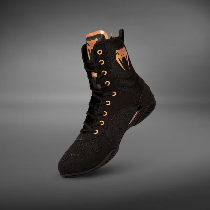 Venum Elite Boxing Shoes – Black/Bronze - Image 2