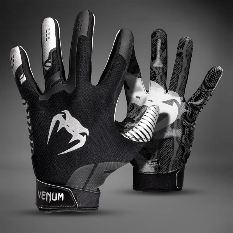 Venum Elite Football Gloves - Black/Silver