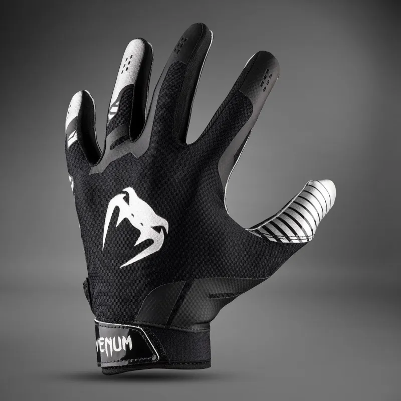 Venum Elite Football Gloves - Black/Silver - Image 2