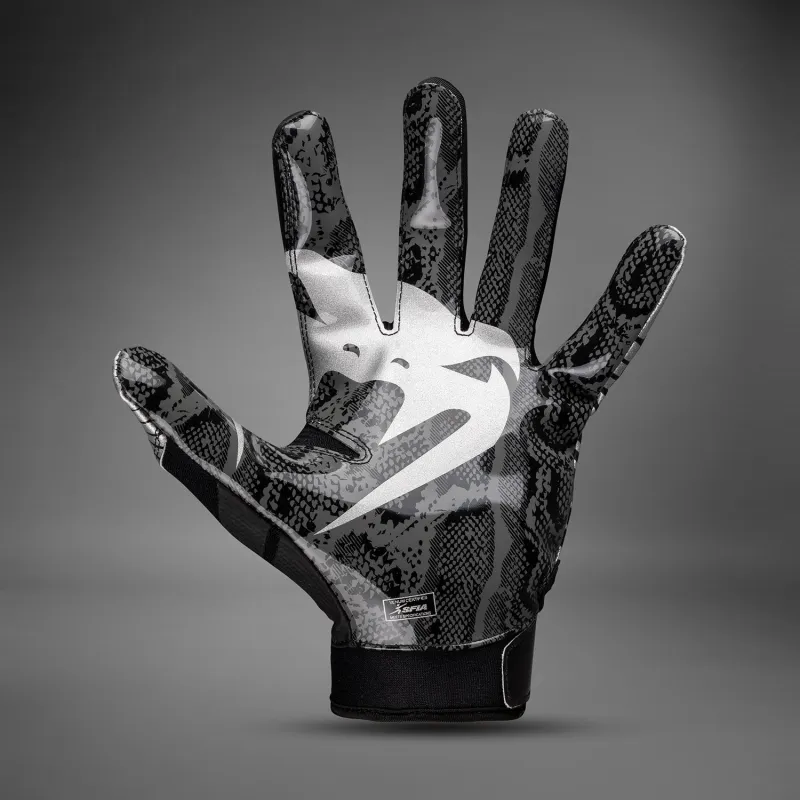 Venum Elite Football Gloves - Black/Silver - Image 3
