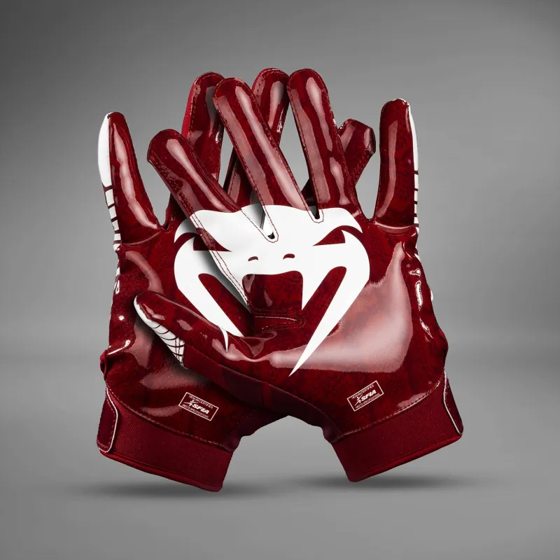 Venum Elite Football Gloves - Maroon/White - Image 5