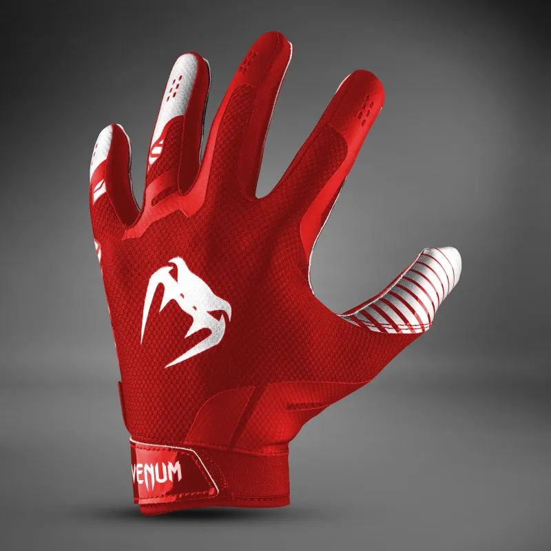Venum Elite Football Gloves - Red/Silver - Image 4