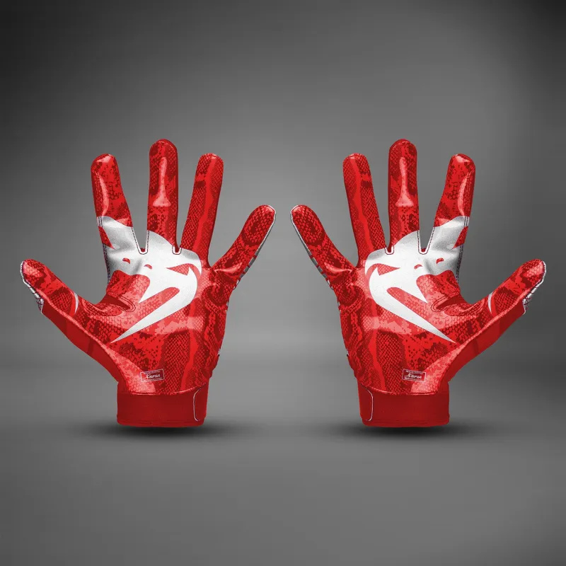 Venum Elite Football Gloves - Red/Silver - Image 5