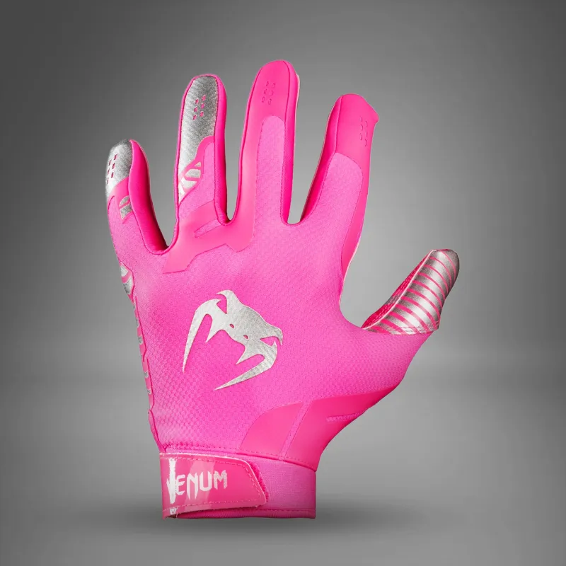 Venum Elite Football Gloves - Neon Pink/Silver - Image 2