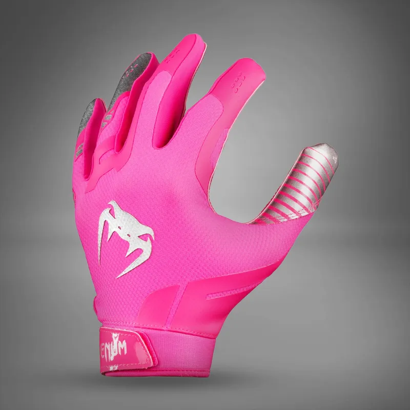 Venum Elite Football Gloves - Neon Pink/Silver - Image 3