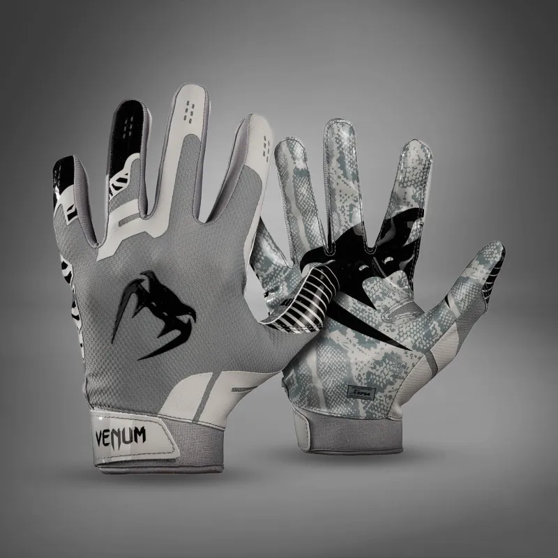 Venum Elite Football Gloves - Silver/Black