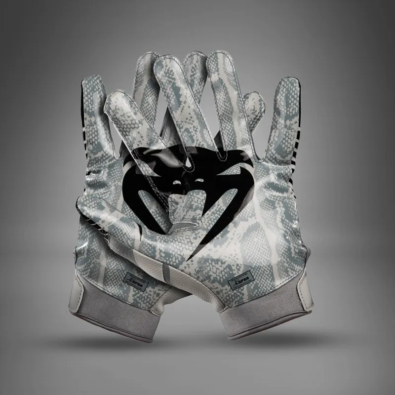 Venum Elite Football Gloves - Silver/Black - Image 4