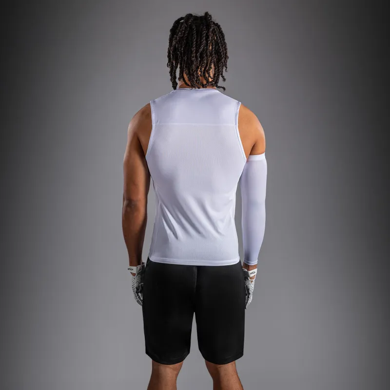 Venum Elite Football Sleeveless Compression Jersey - White - Image 4
