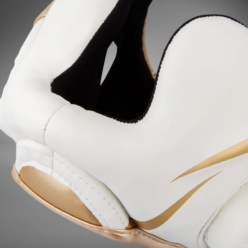 Venum Elite Headgear-White/Gold - Image 5