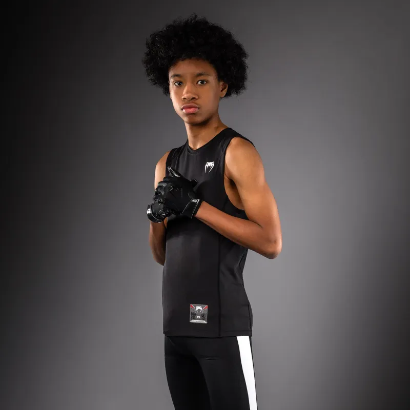 Venum Elite Kids Football Sleeveless Compression Jersey - Black - Image 2