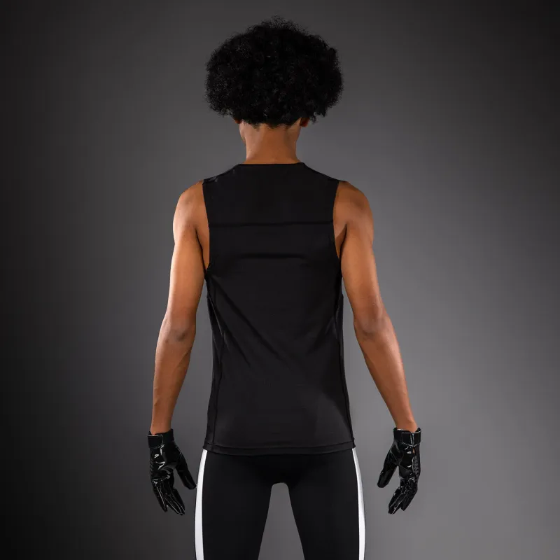Venum Elite Kids Football Sleeveless Compression Jersey - Black - Image 3