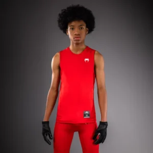 Venum Elite Kids Football Sleeveless Compression Jersey - Red