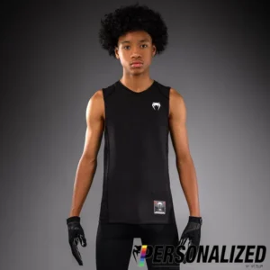 Venum Elite Kids Personalized Football Sleeveless Compression Jersey - Black
