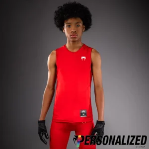 Venum Elite Kids Personalized Football Sleeveless Compression Jersey - Red