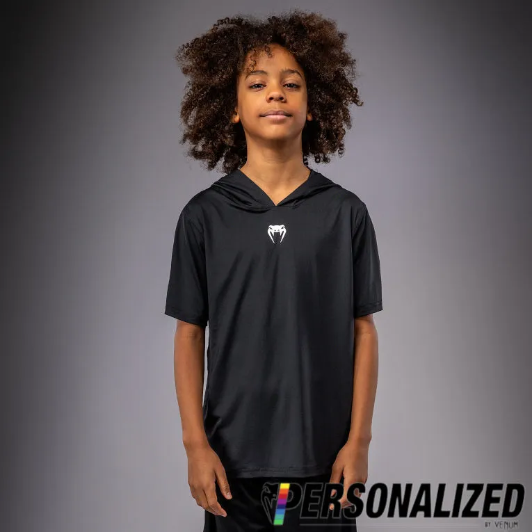 Venum Elite Kids Personalized Short Sleeve Dry-Tech Hoodie - Black